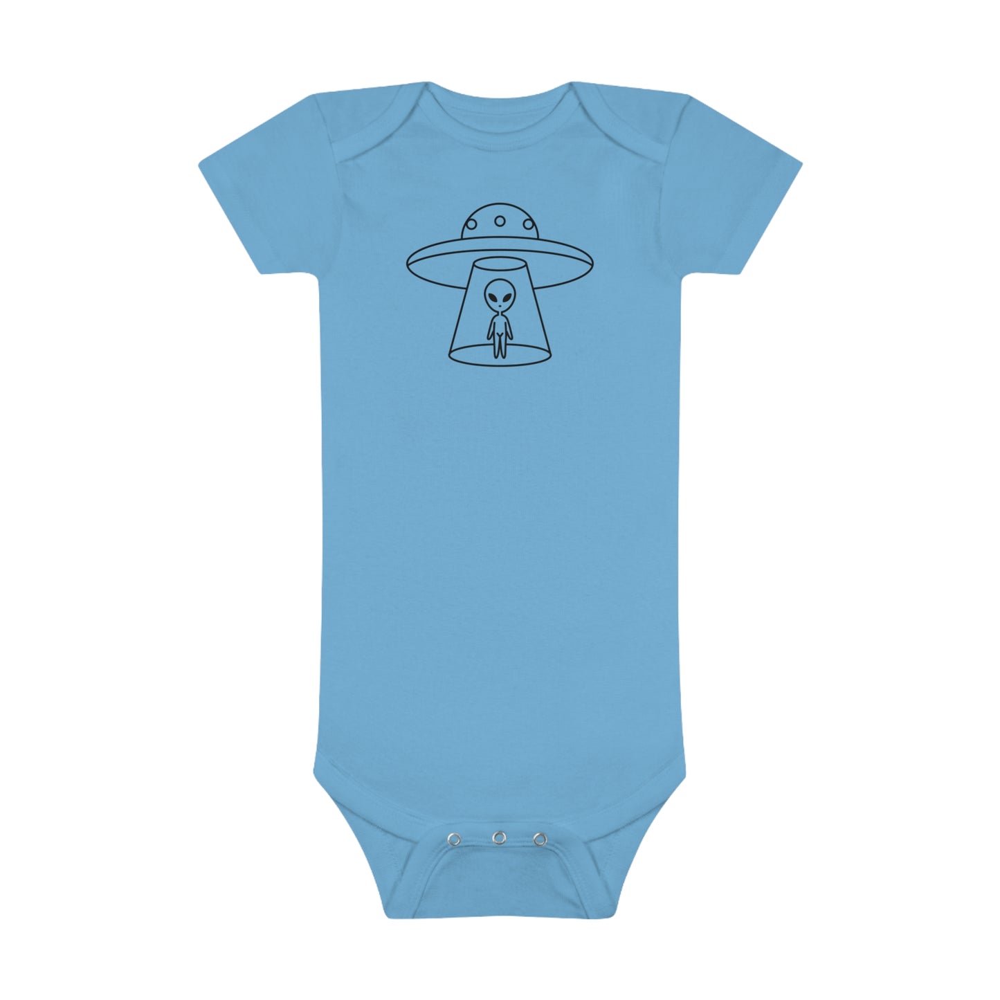 Alien UFO Print Baby Onesies