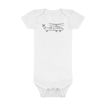 Flying Helicopter Print Baby Onesies