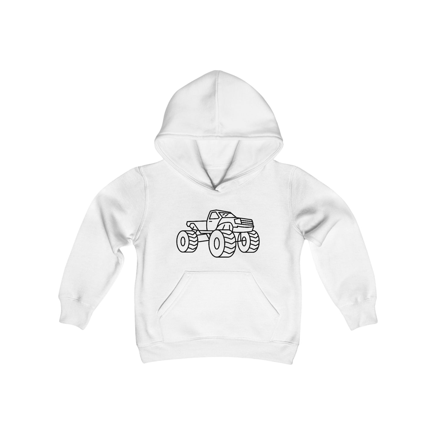 Monster Truck Print Kids Hoodie