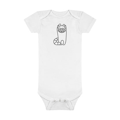 Standing Red Panda Print Baby Onesies