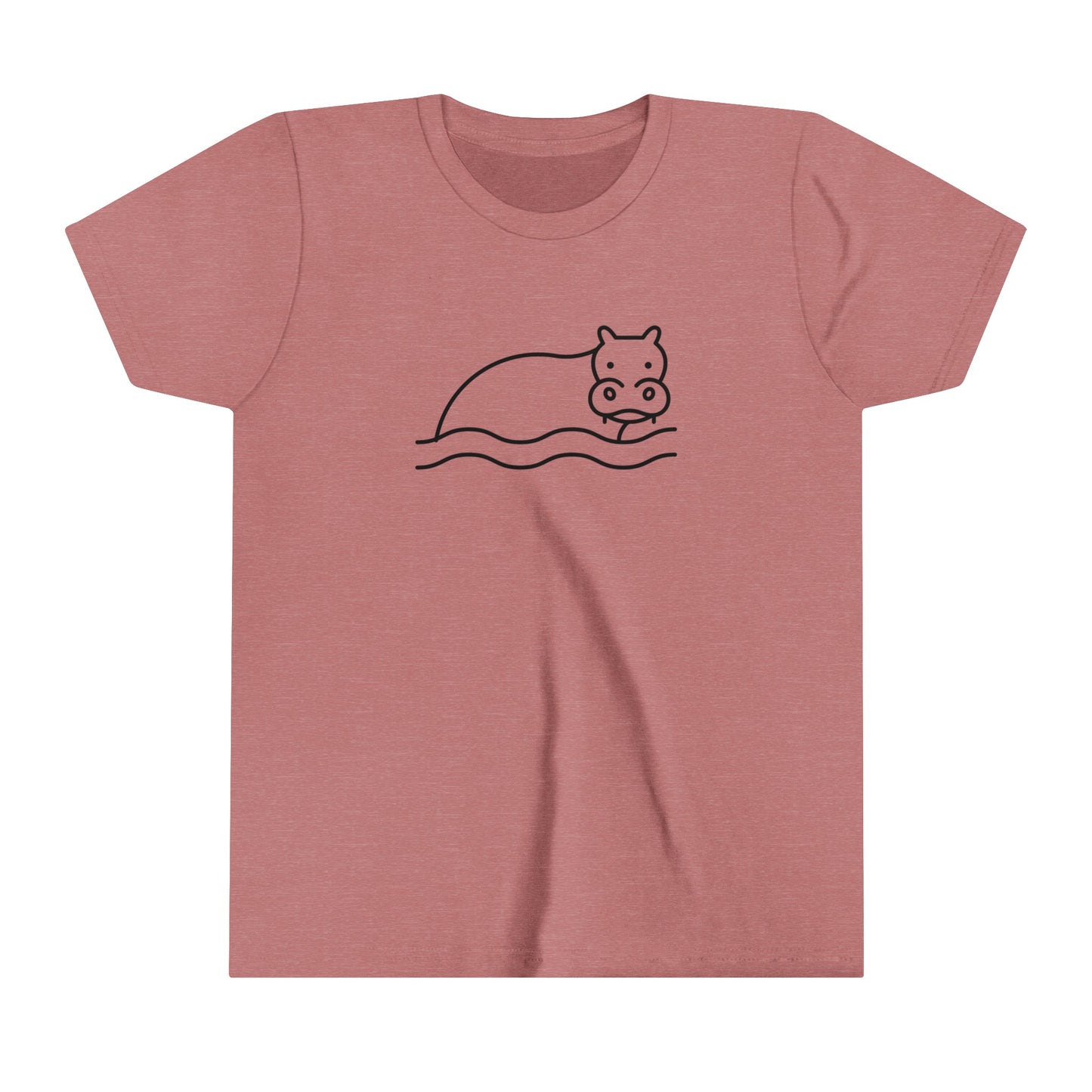 Hippo In Water Youth T-Shirt