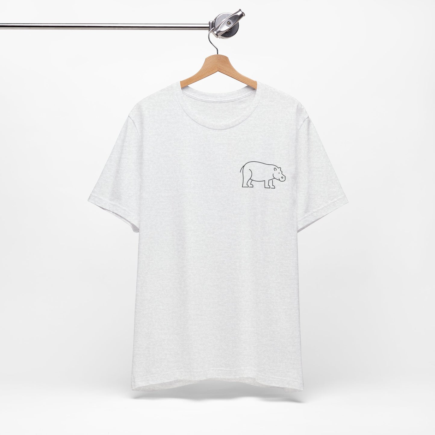 Hippo Print Men & Women T-Shirt