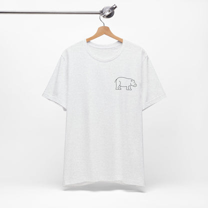 Hippo Print Men & Women T-Shirt