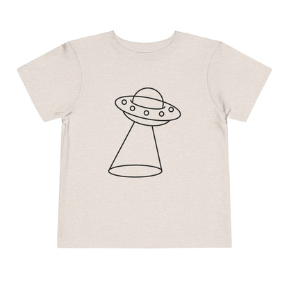 UFO with a Beam of Light Print Kids T-Shirt