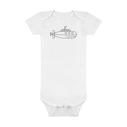 Happy Submarine Print Baby Onesies