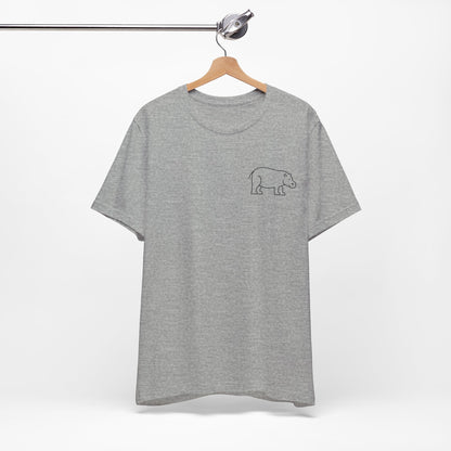 Hippo Print Men & Women T-Shirt