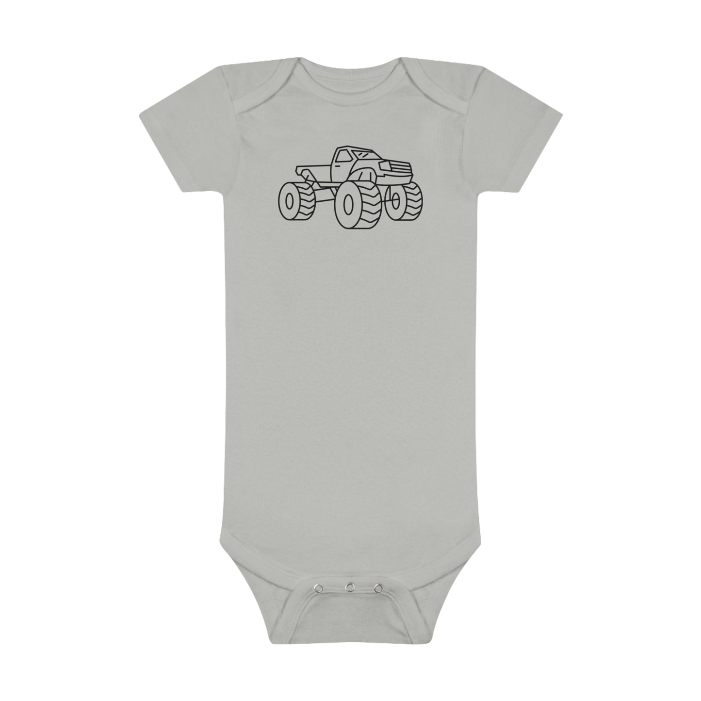 Monster Truck Print Baby Onesie