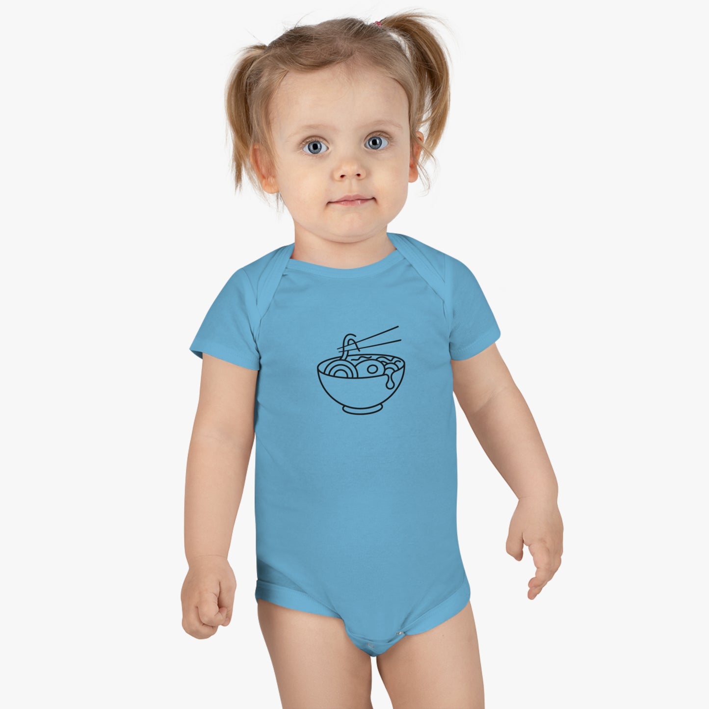 Ramen Noodles in a Bowl Print Baby Onesies