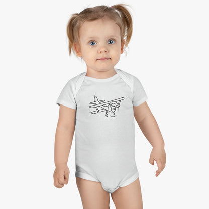 Little Airplane Print Baby Onesies