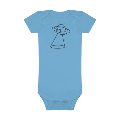 UFO with a Beam of Light Print Baby Onesies