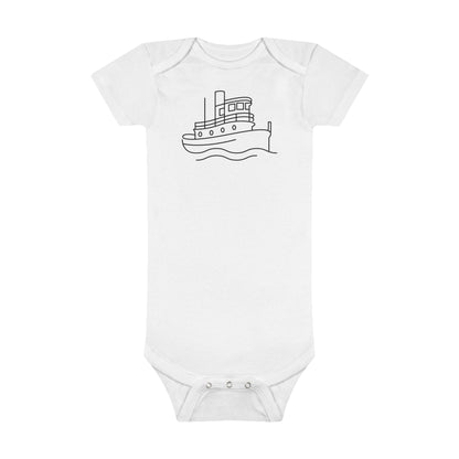 Tug Boat Print Baby Onesies