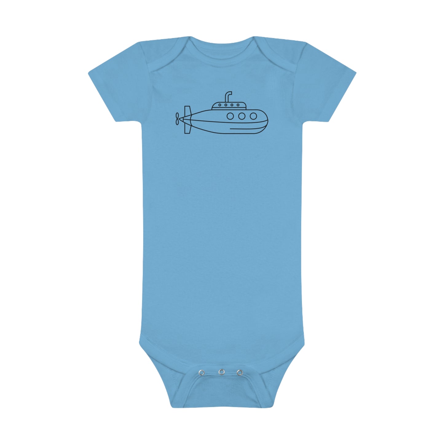 Happy Submarine Print Baby Onesies