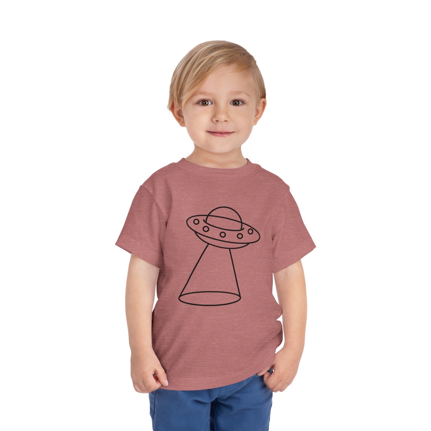 UFO with a Beam of Light Print Kids T-Shirt