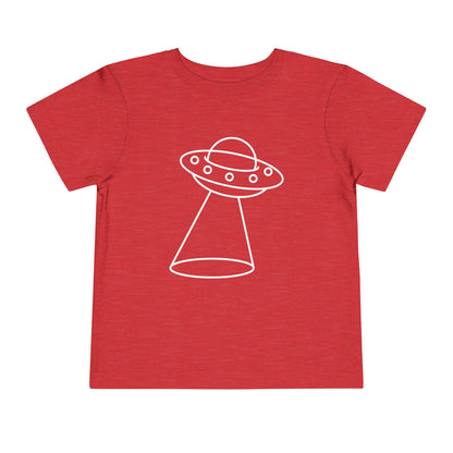 UFO with a Beam of Light Print Kids T-Shirt