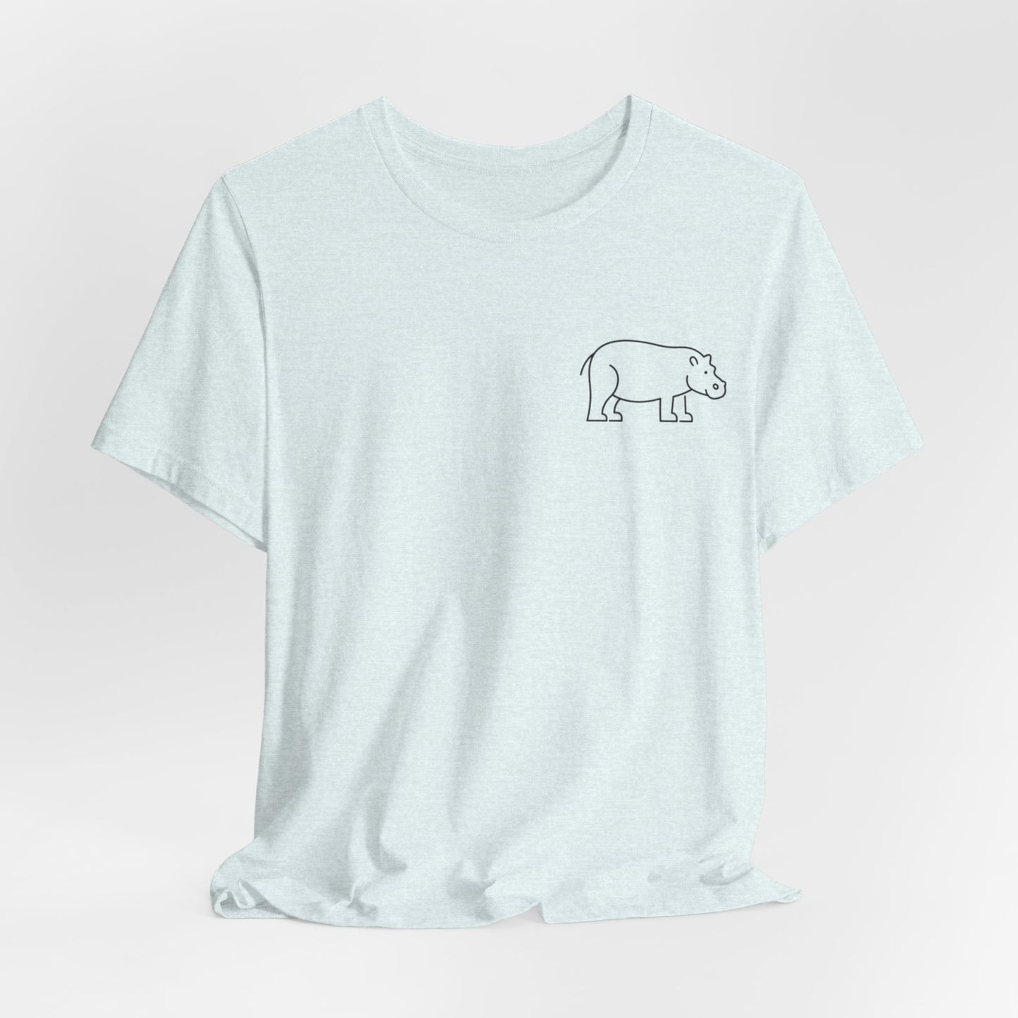 Hippo Print Men & Women T-Shirt