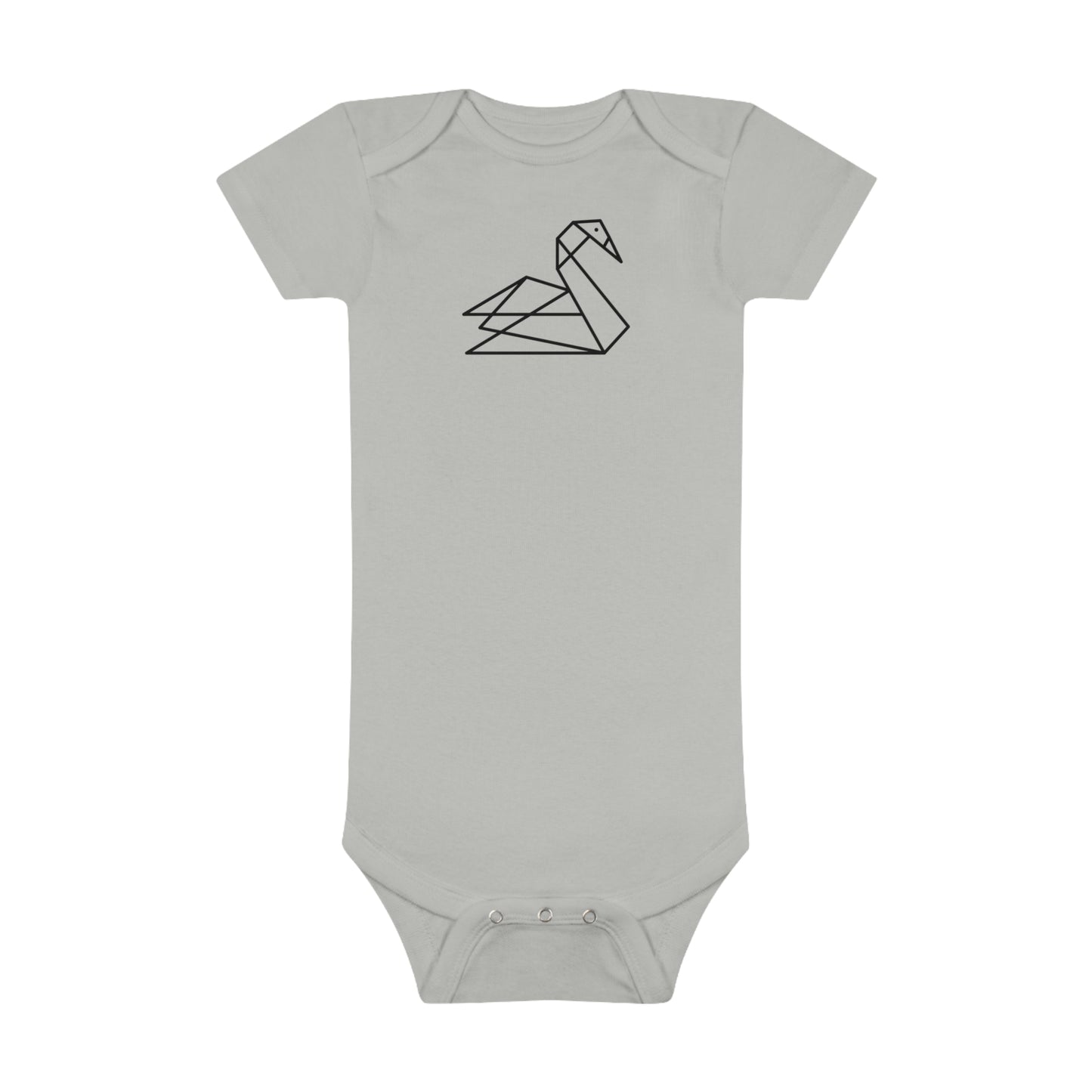 Origami Swan Print Baby Onesies