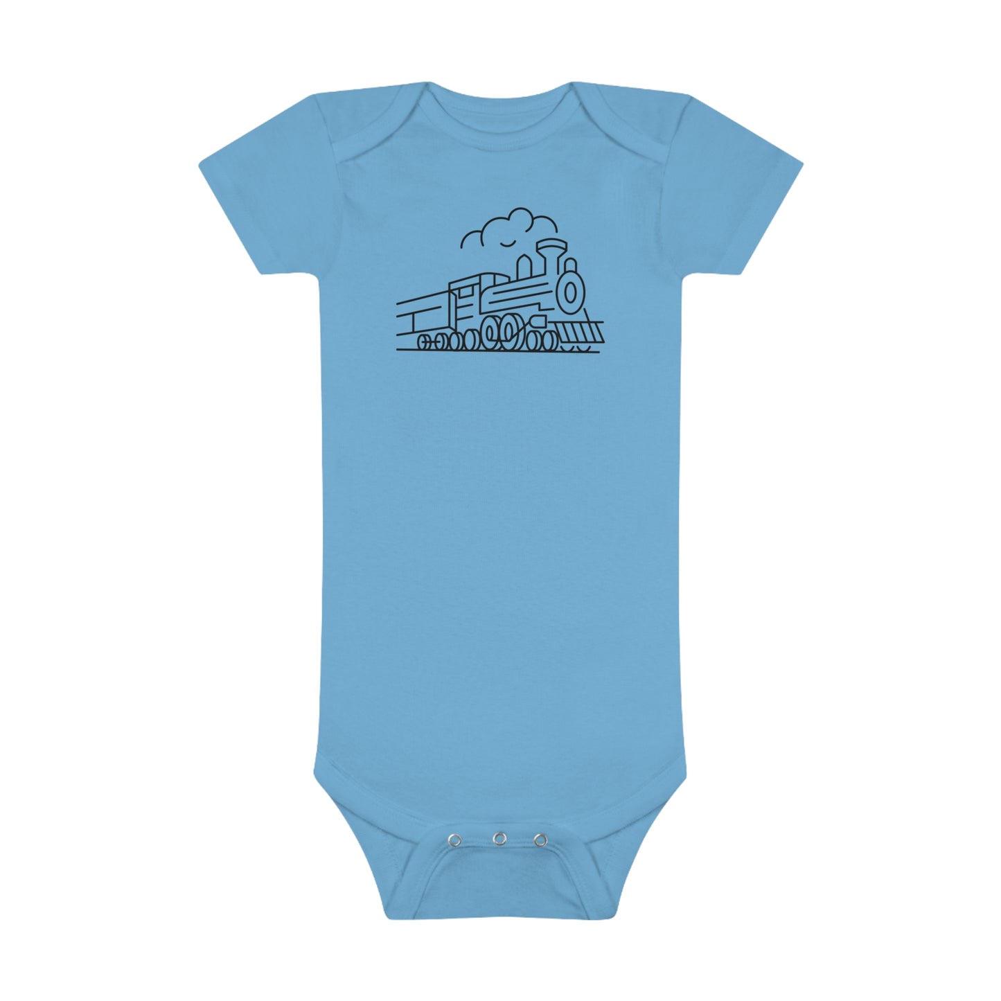 Choo-Choo Train Print Baby Onesies