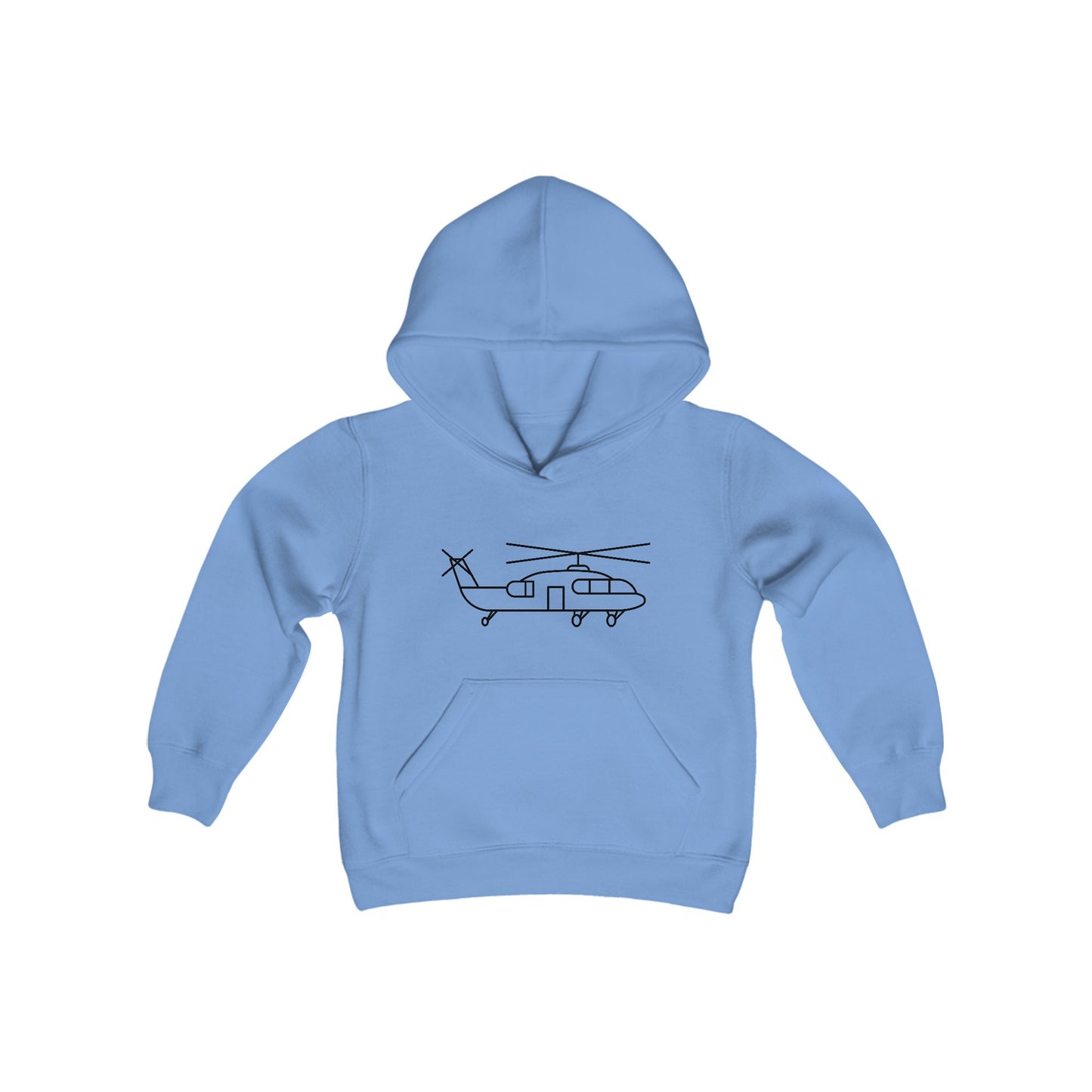 Flying Helicopter Print Kids Hoodie