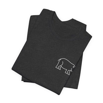 Hippo Print Men & Women T-Shirt