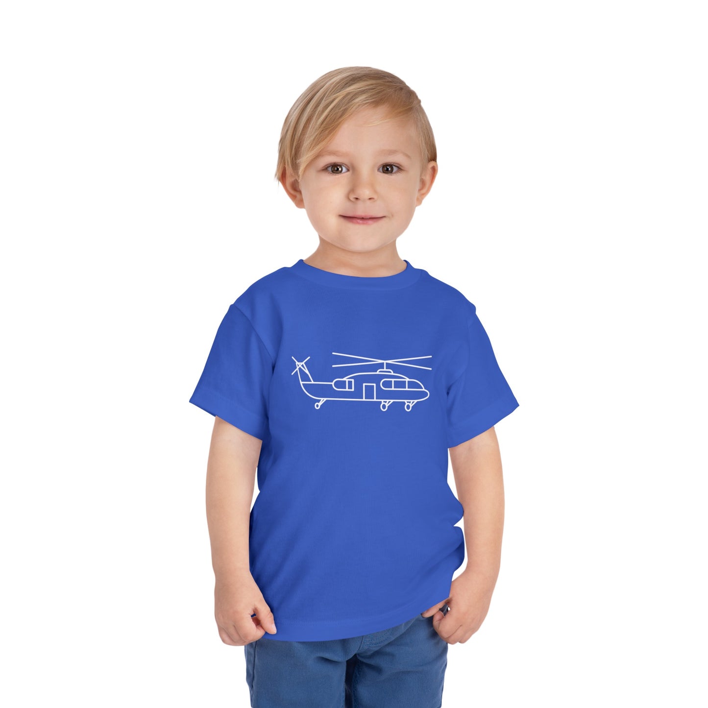 Flying Helicopter Print Kids T-Shirt