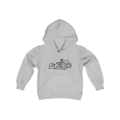 Zooming Race Car Print Kids Hoodie