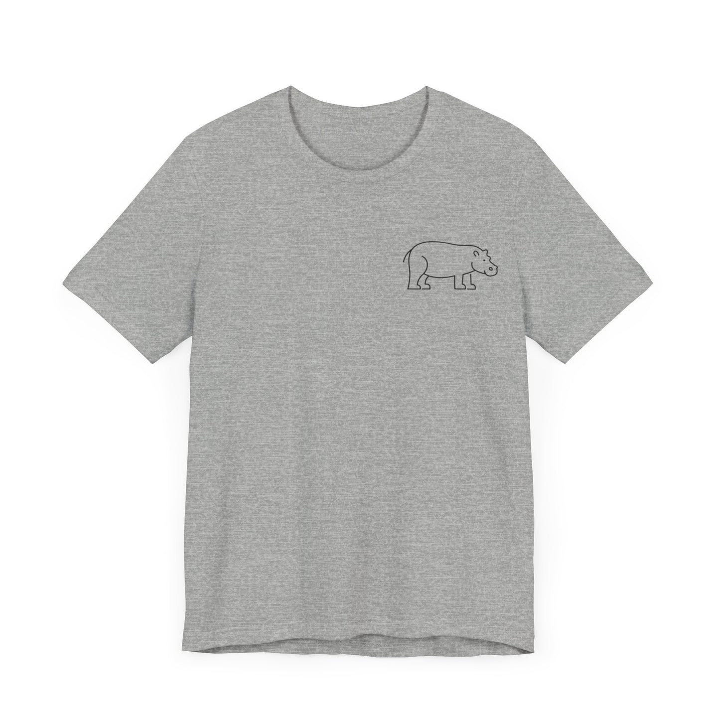 Hippo Print Men & Women T-Shirt