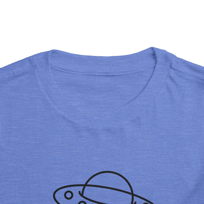 UFO with a Beam of Light Print Kids T-Shirt