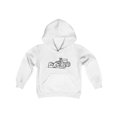 Zooming Race Car Print Kids Hoodie