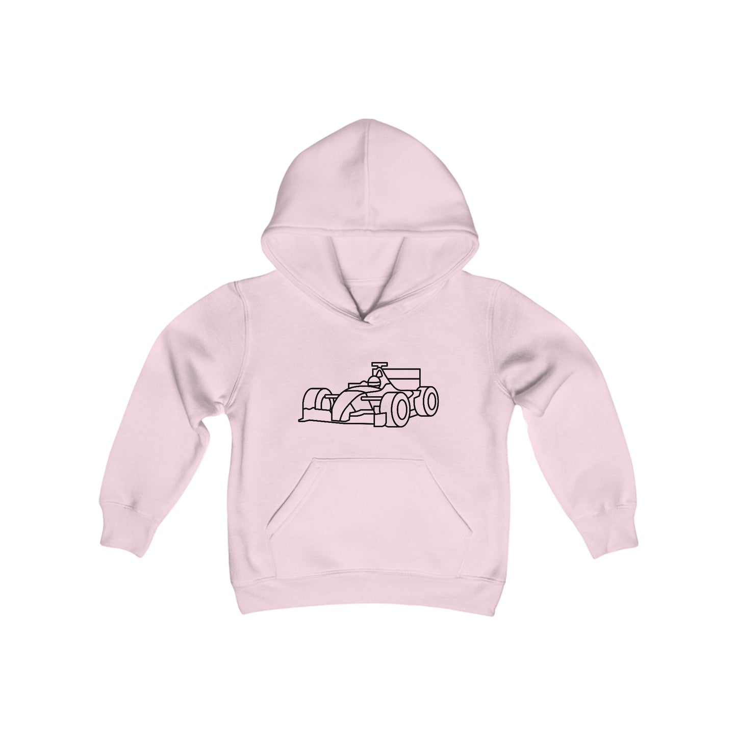 Zooming Race Car Print Kids Hoodie