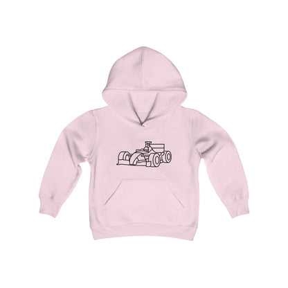 Zooming Race Car Print Kids Hoodie