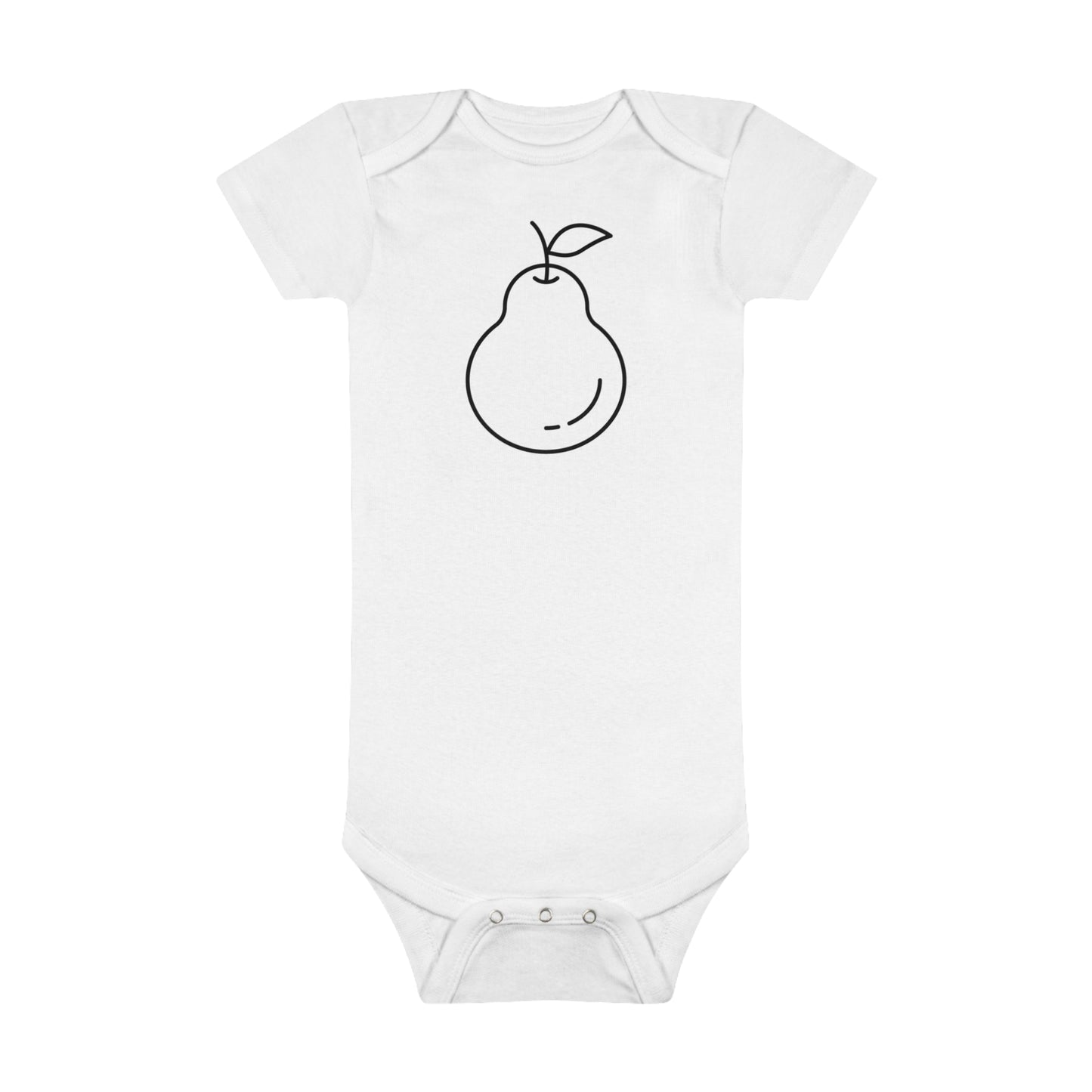 Smiling Pear Print Baby Onesies