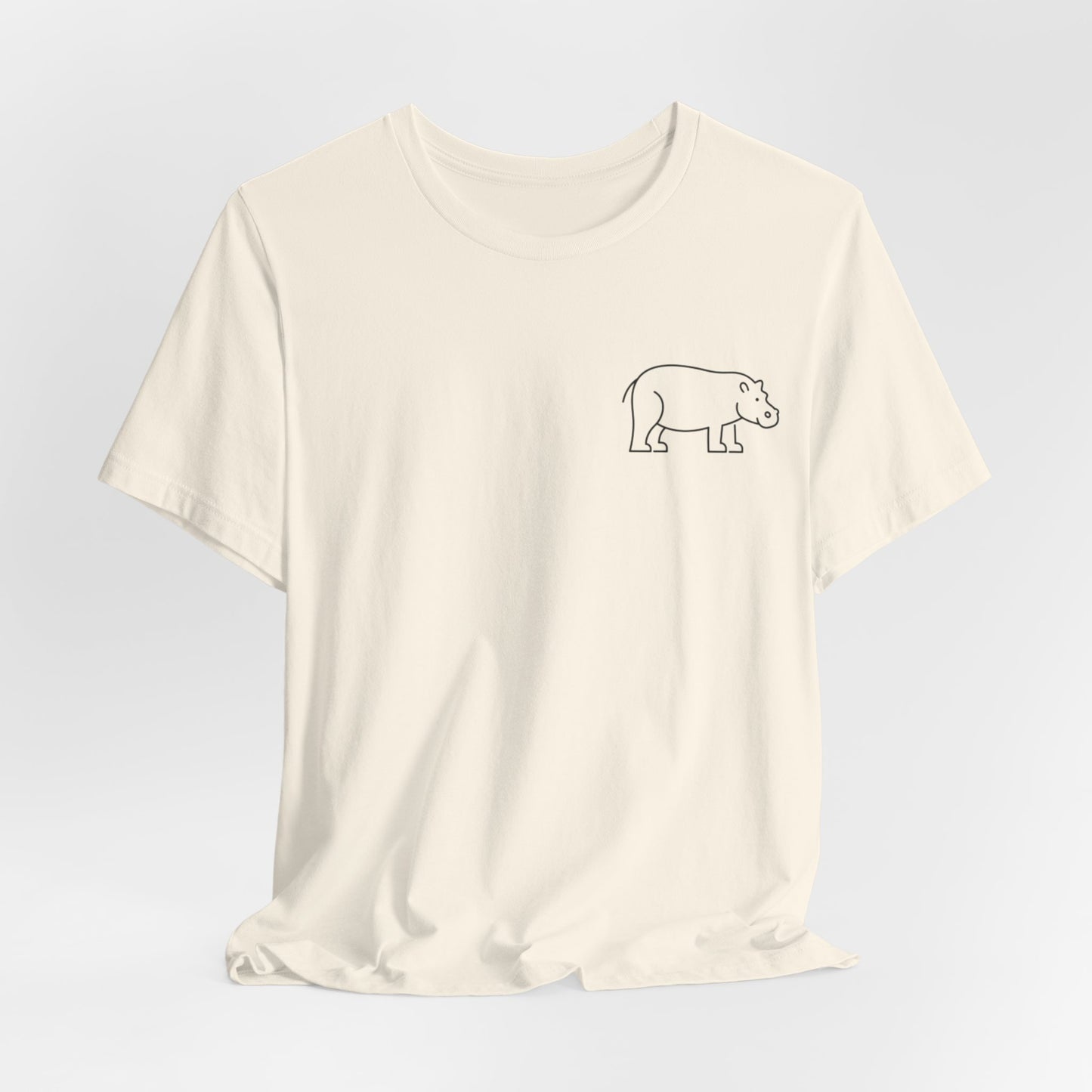 Hippo Print Men & Women T-Shirt