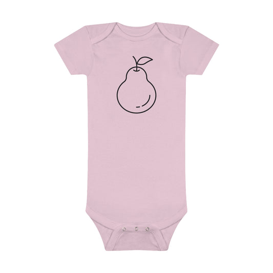 Smiling Pear Print Baby Onesies