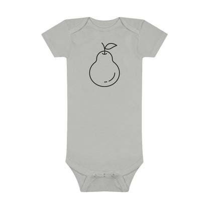 Smiling Pear Print Baby Onesies