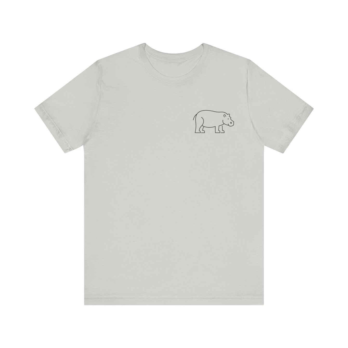 Hippo Print Men & Women T-Shirt