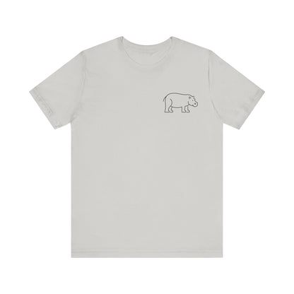 Hippo Print Men & Women T-Shirt