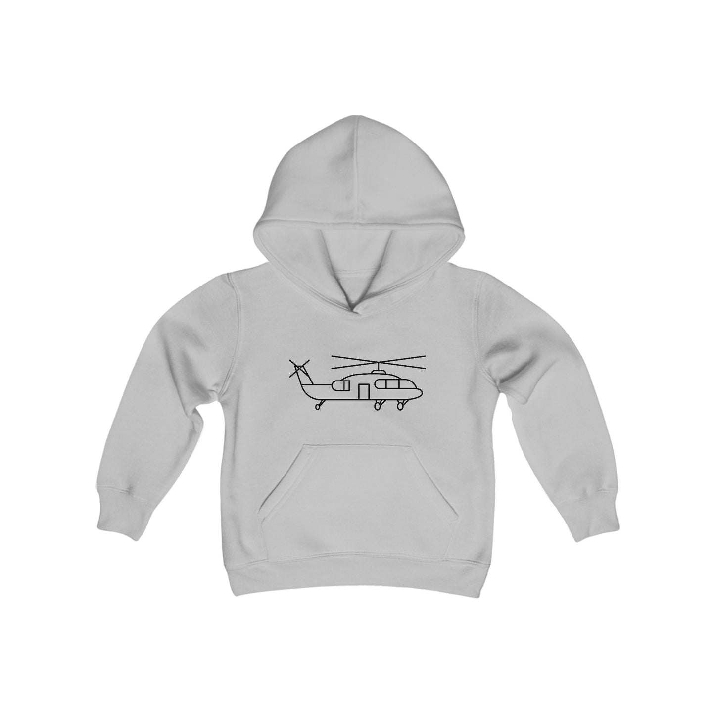 Flying Helicopter Print Kids Hoodie