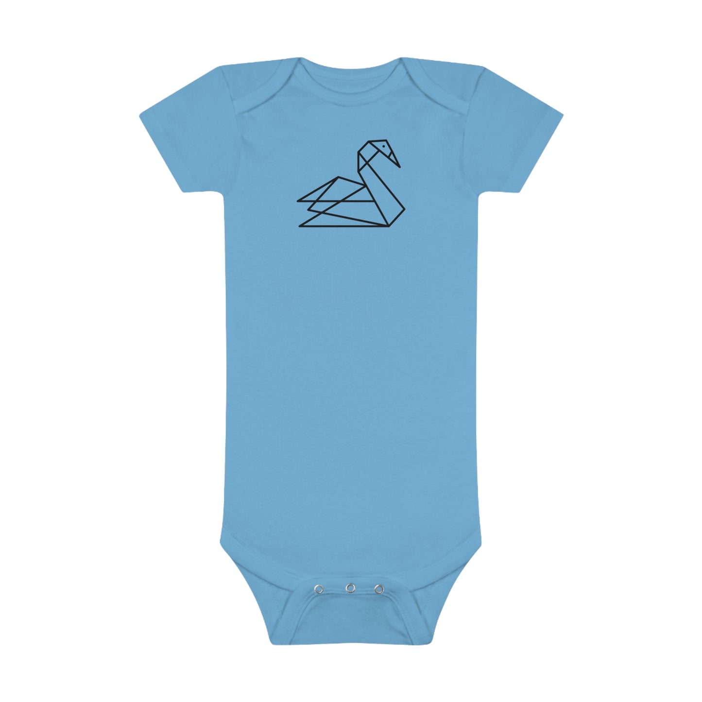 Origami Swan Print Baby Onesies