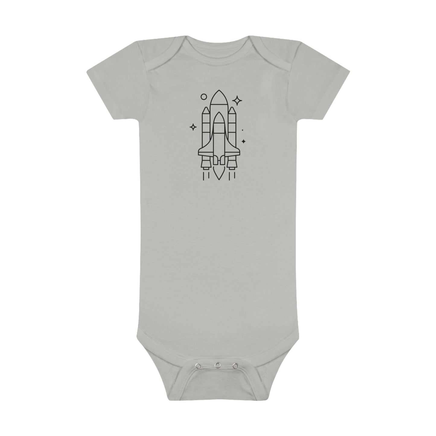 Rocket  Ship Print Baby Onesies