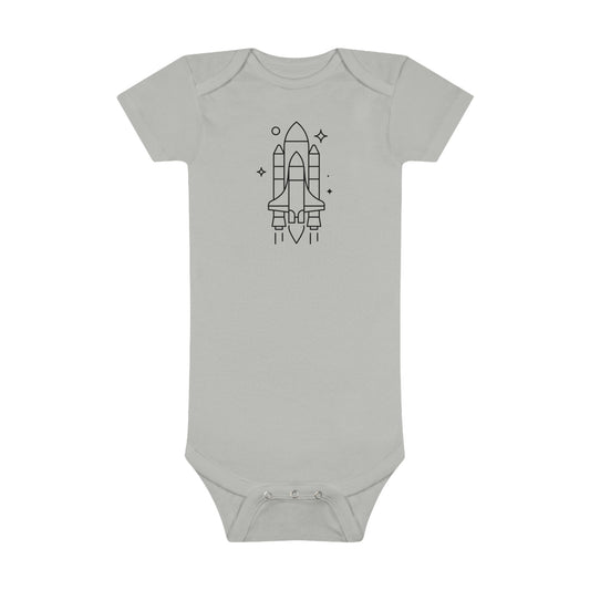 Rocket  Ship Print Baby Onesies