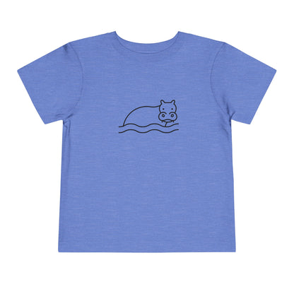 Hippo In Water Print Toddlers T-Shirt