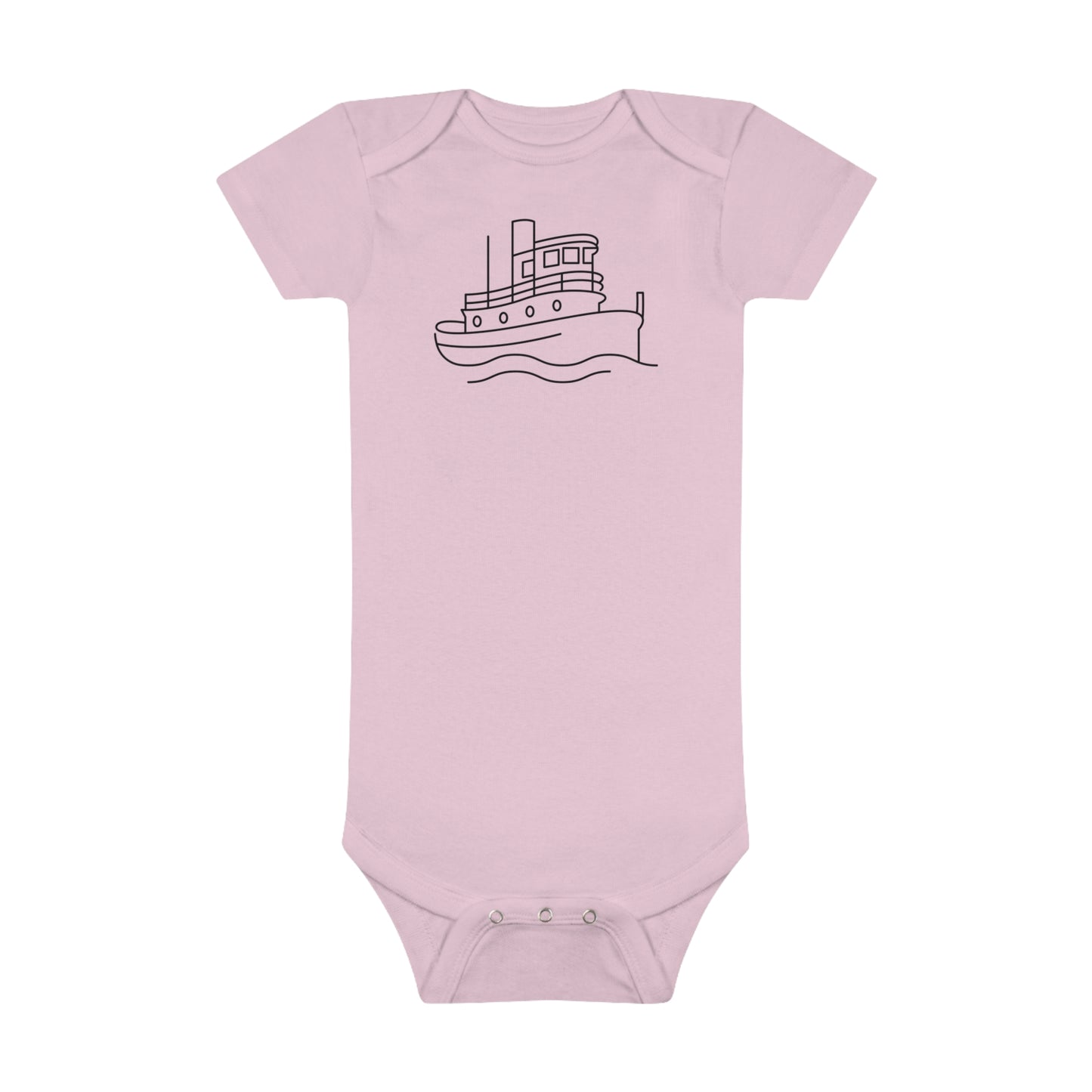 Tug Boat Print Baby Onesies