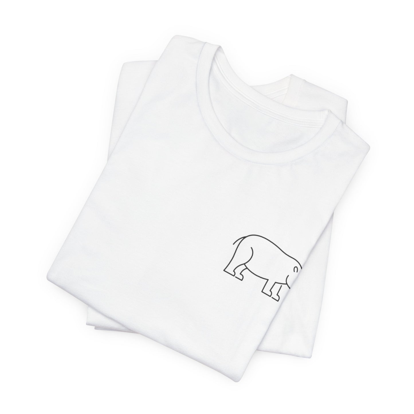 Hippo Print Men & Women T-Shirt