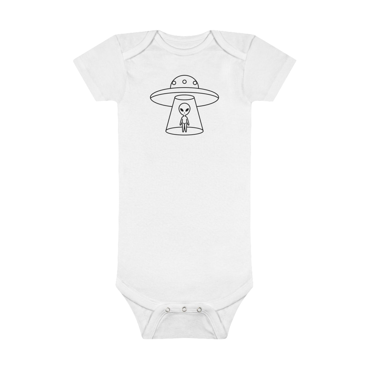 Alien UFO Print Baby Onesies