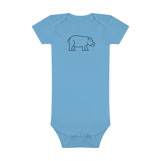 Standing Elephant Print Baby Onesies