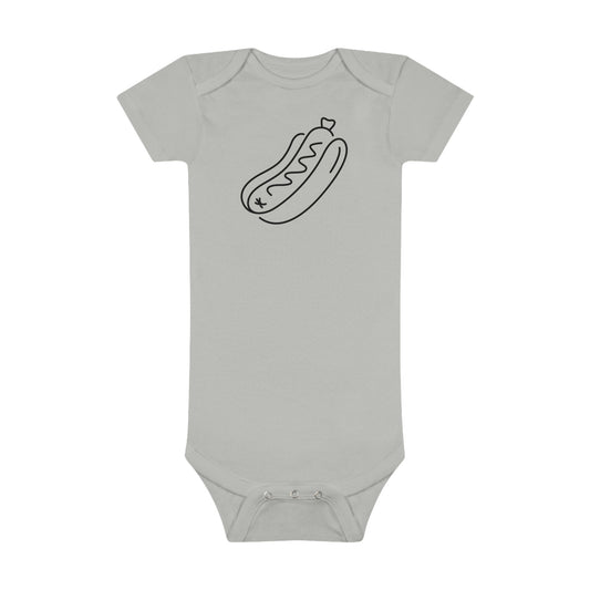 Tasty Hot Dog Print Baby Onesies