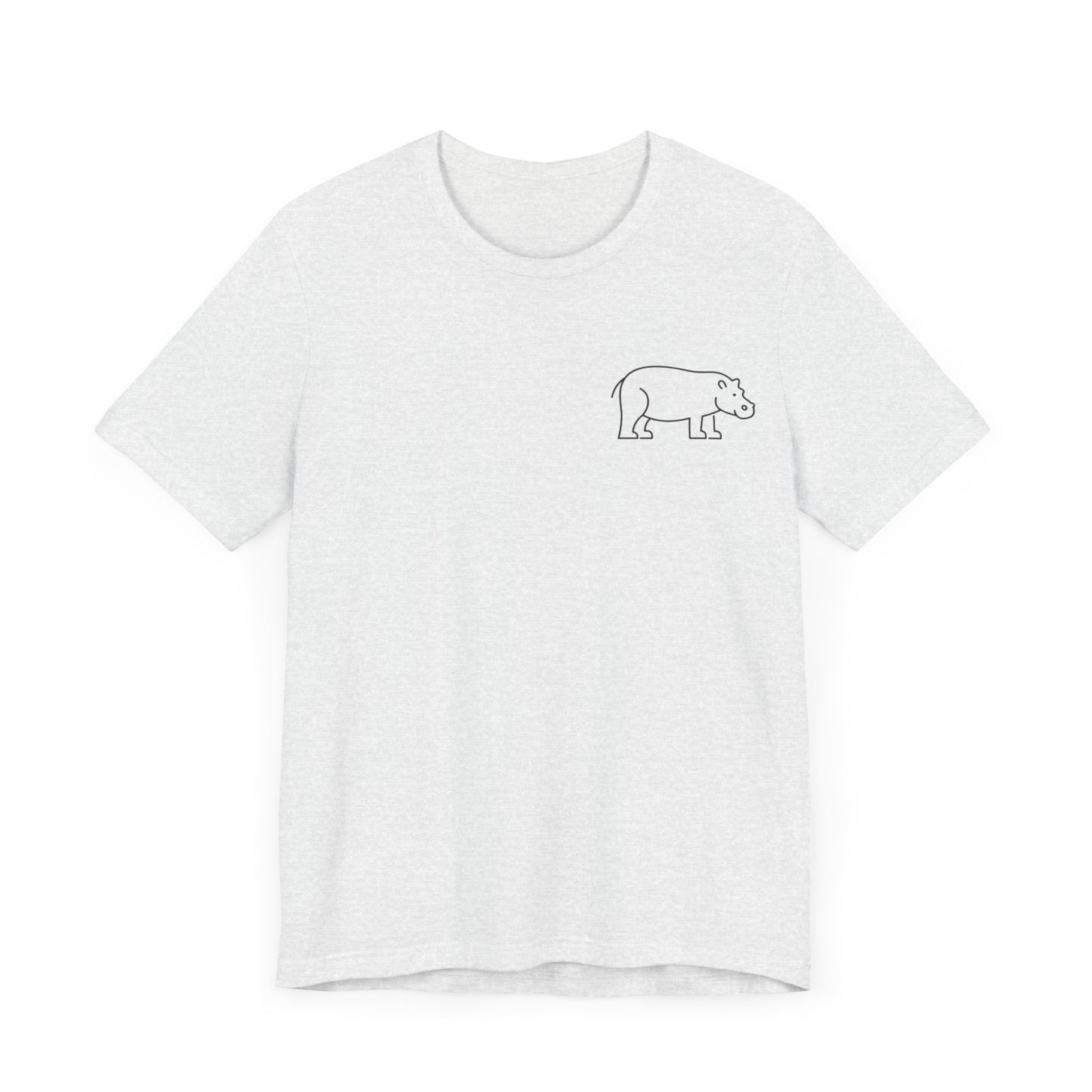 Hippo Print Men & Women T-Shirt