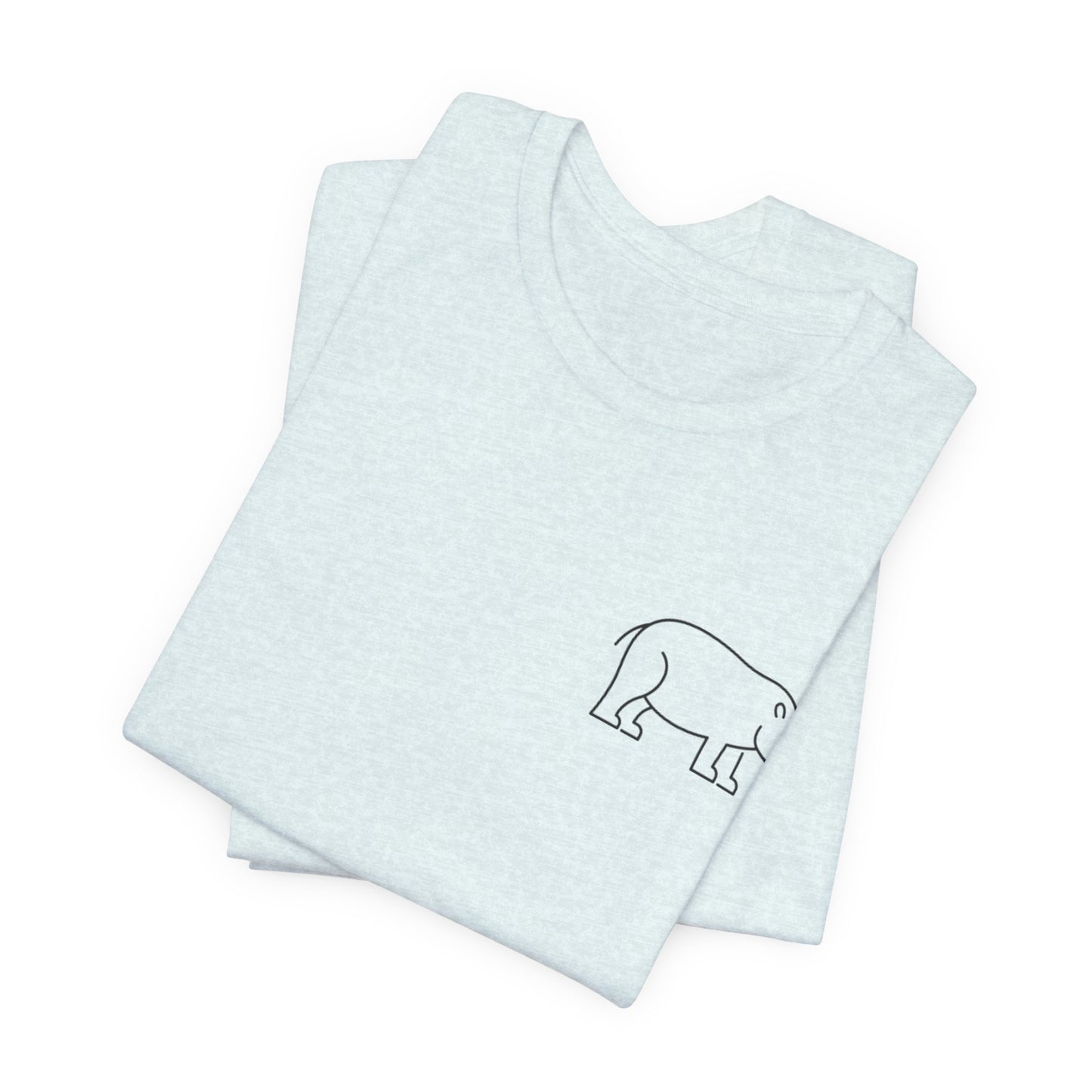 Hippo Print Men & Women T-Shirt