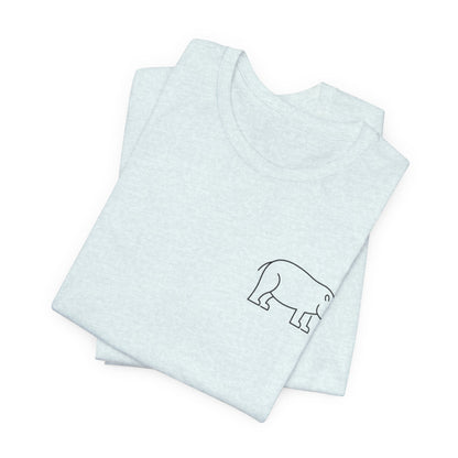 Hippo Print Men & Women T-Shirt