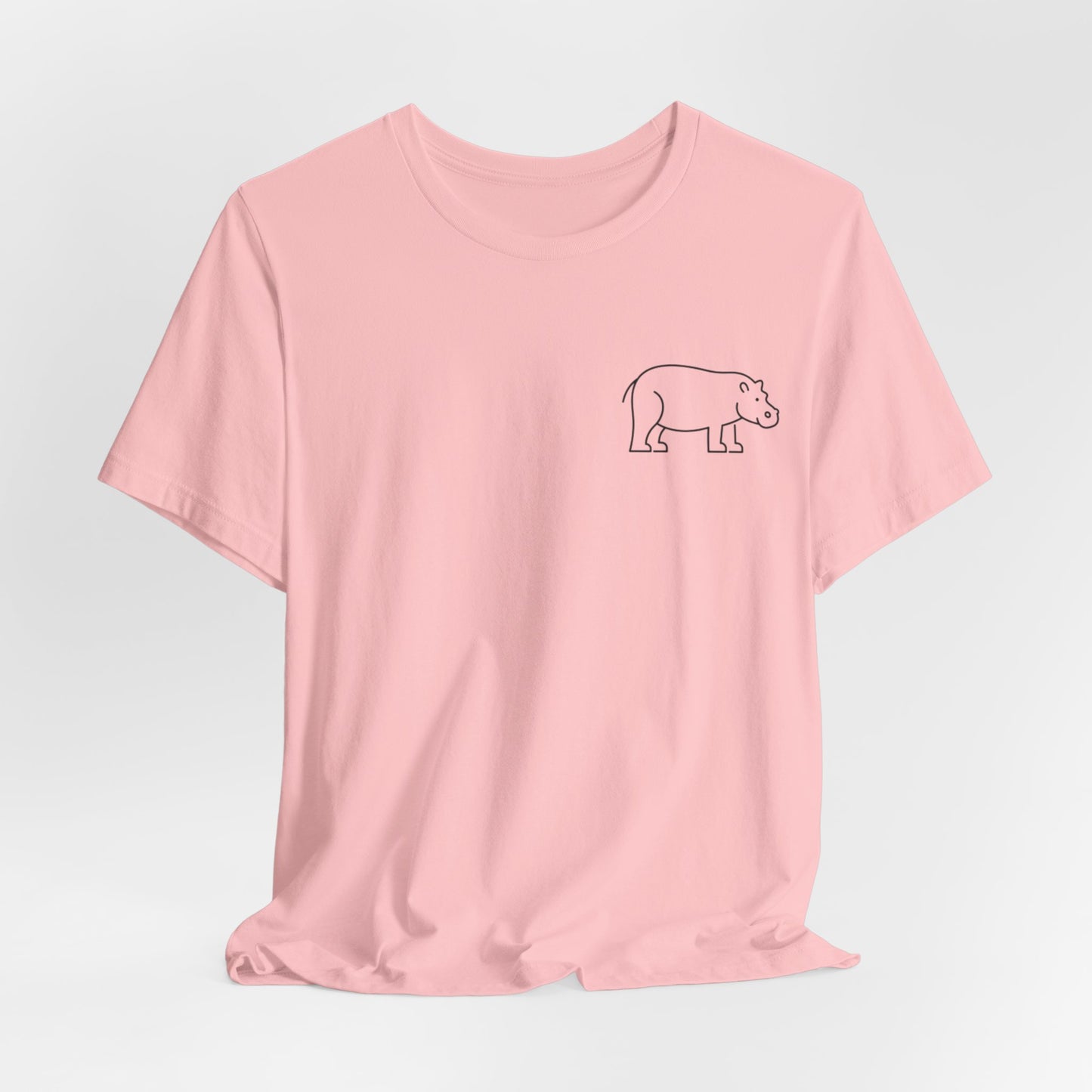 Hippo Print Men & Women T-Shirt